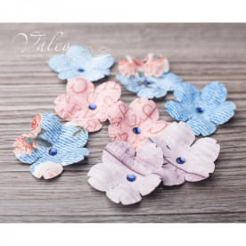 Декоративные бумажные Полевые цветы, 35*35 мм, 8 шт, Valeo