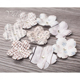 Декоративні паперові Польові квіти, 35 * 35 мм, 8 шт, Valeo