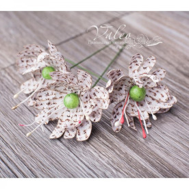 Декоративные бумажные Полевые цветы, 40*40 мм, 3 шт, натуральный лён, Valeo