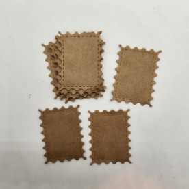 Набір тегів бирок Рамка марка, 3.5х5 см, 20 шт., крафт