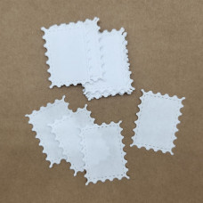 Набір тегів бирок Рамка марка, 3.5х5 см, 20 шт., білий