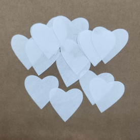 Набор вырубок Сердечки, 4 см, 20 шт. белый