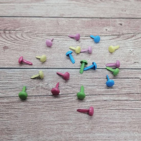 Набір брадсів, різнокольоровий мікс, світлий, 20 од,  4.5х8.5 мм