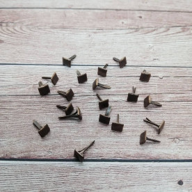 Набор брадсов, квадратные, бронза, 20 шт, 5мм