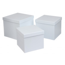 Подарункові коробки, білий, 3 шт
