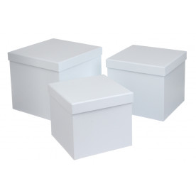 Подарочные коробки, белый, 3 шт