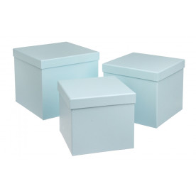 Подарункова коробка, ніжно-блакитний, 3 шт