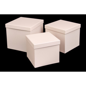 Подарочная коробка, нежно-персиковый, 3 шт