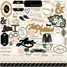 Набор наклеек Wedding day 30х30 см Echo Park