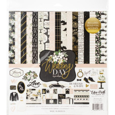 Набор бумаги Wedding day 30х30 см 12 листов + наклейки от Echo Park