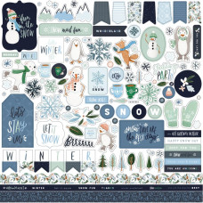 Набор наклеек Winter Market - Elements, 30х30 см, Echo Park