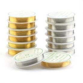 Дріт для рукоділля металевий 0,3мм, золото, 1од*30м