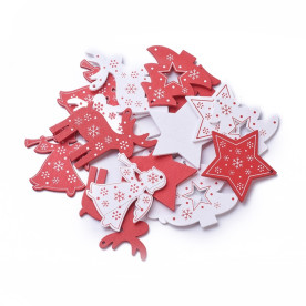 Дерев'яна підвіска, Купідон білий, 1 шт, від 60 до 70 мм, дірочка 2 мм