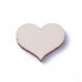 Дерев'яний кабошон, Серце, 1 шт, античний білий, 13x17x2 мм