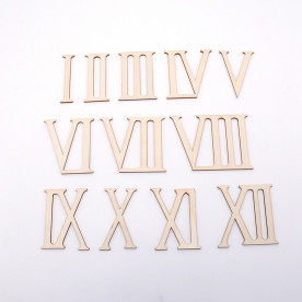 Набор деревянного декора Римские цифры, 12 шт., 70 мм