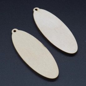 Деревянная заготовка для декорирования, овал, размер 70х26мм, 1 ед.