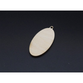 Деревянная заготовка для декупажа, Овал, 60х29 мм, 4 мм