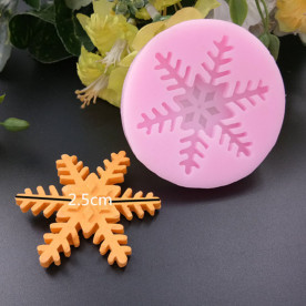 Силіконовий молд Сніжинка, 33 мм