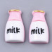 Кабошон, Пляшка молока, 1 шт, рожевий, 29x17x8 мм