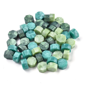 Набор воска для создания оттисков, микс в зеленых тонах, 9 мм, 100 шт