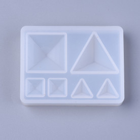 Силіконовий молд, Піраміда, біла, 53x70x14 мм