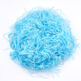 Наполнитель для подарков из рафии, небесно-голубой, от 2 до 4 мм, около 20 грамм