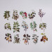 Набор декора оверлей, изображения на ацетате, Растения, 40 шт, от 53 до 99 мм