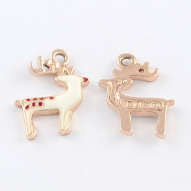 Подвеска, Рождественский олень сбоку, 1 шт, 23x18x3 мм