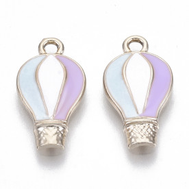 Подвеска с эмалью Воздушный шар сиреневый, 18х10 мм, 1 шт.