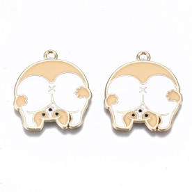 Підвіска, Собачка Корги, 1 шт, 27x24x1 мм
