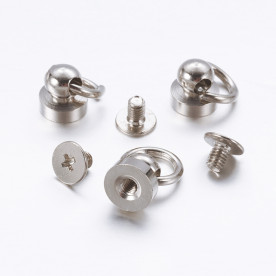 Ручка металева декоративна, 1 шт, срібло, 17x8 мм