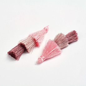 Декоративна киточка, 1 шт, рожево-бордовий, 50x6 мм