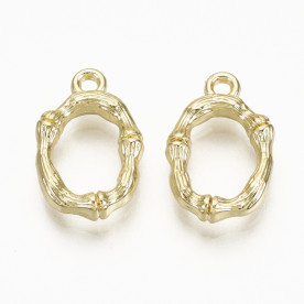 Подвеска, Буква О, 1 шт, покрытие золото 18К, 16x10x3 мм