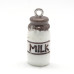 Подвеска, Бутылка шоколадного молока, пластик, белый, 24x10 мм