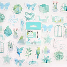 Набір наклейок, М'ятне літо, 46 шт, 23х2 мм