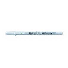 Ручка гелева, Біла 10 Bold лінія 0,5mm, Gelly Roll Basic, Sakura