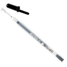Ручка гелевая, Черная 06 MEDIUM (линия 0.6mm), Gelly Roll Basic, Sakura