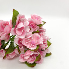 Набор тканевых цветов яблони, розового цвета, 6 шт.