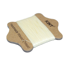 Нейлоновий шнур вощений кремового кольору, товщина 0.55 мм, довжина 20 м