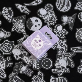 Набор вырезок, оверлей, Космическое пространство, 50 шт, 30х30х2 мм