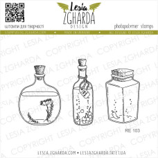 Набір штампів, Пляшки, 10х10см, Lesia Zgharda