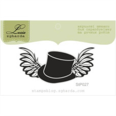Штамп, Шляпа с крыльями, 5,5х2,5см, Lesia Zgharda
