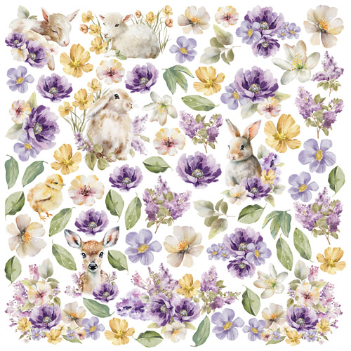 Набір картинок для вирізання Floral Sentiments 30.5x30.5 см Фабрика Декору