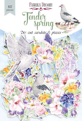 Набор высечек, коллекция Tender spring, 60 шт, Фабрика Декора