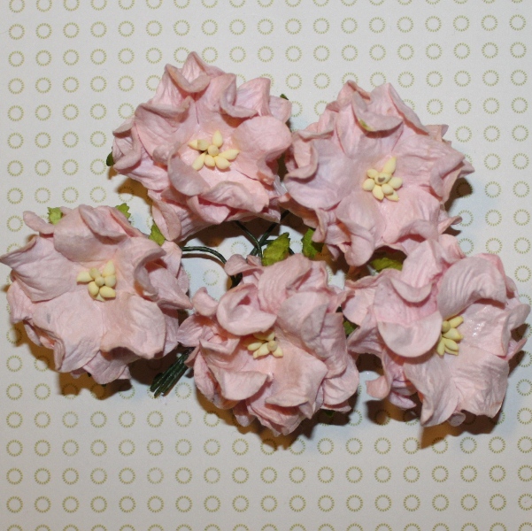 Декоративный цветок гардении нежно-розового цвета, 1шт, 4 см