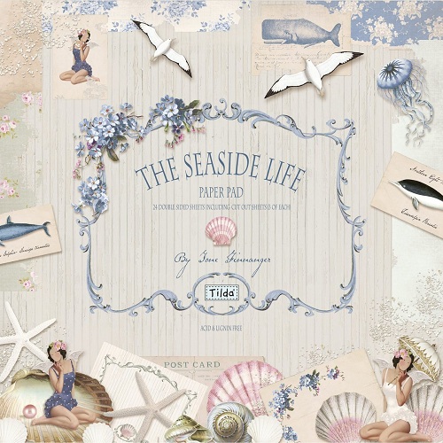 Набор бумаги Tilda - The Seaside Life, 30х30 см, 7 листов + высечки от Panduro