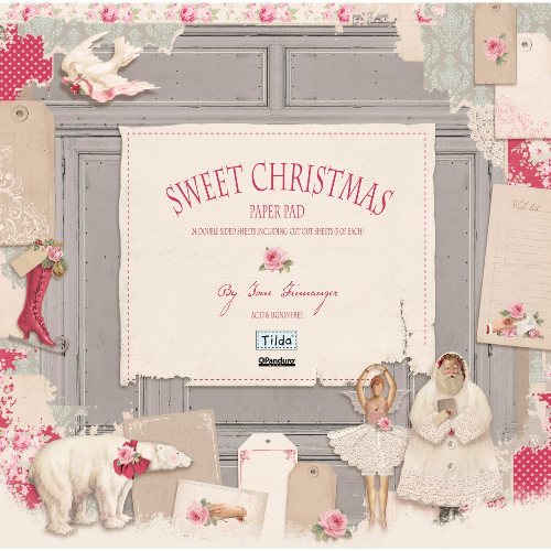 Набор бумаги Tilda - Sweet Christmas, 30х30 см, 7 листов + высечки от Panduro