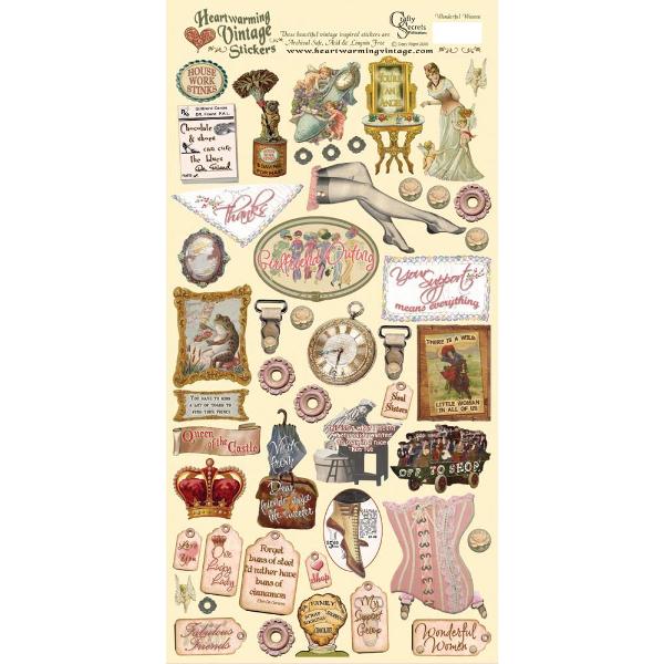 Набор наклеек Wonderful Women, Crafty Secrets, 15x30 см