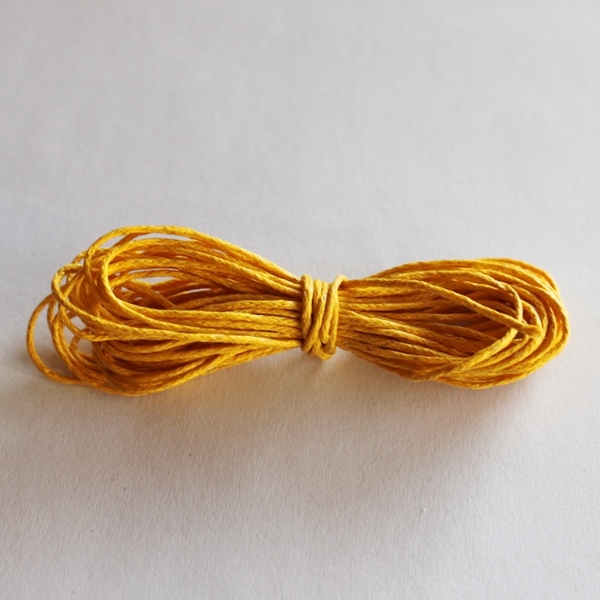 Вощеный шнур желтого цвета 5 м