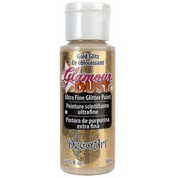 Акрилова фарба з глітером Glamour Dust Gold Glitz, 59 мл від DecoArt